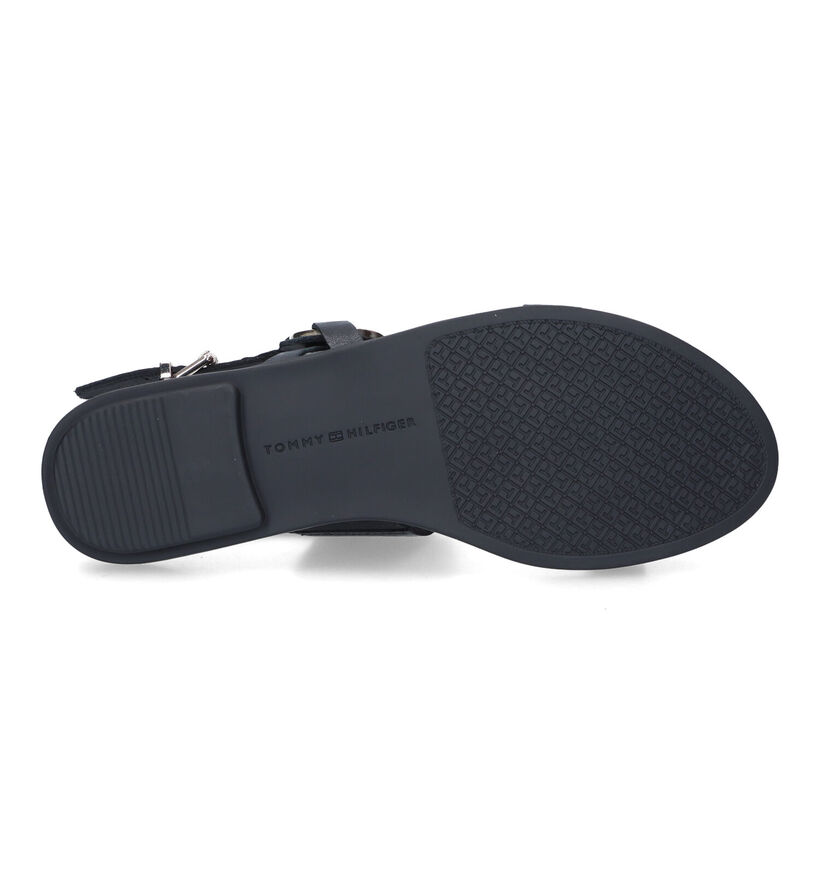 Tommy Hilfiger Round Flat Sandales en Noir pour femmes (303980)