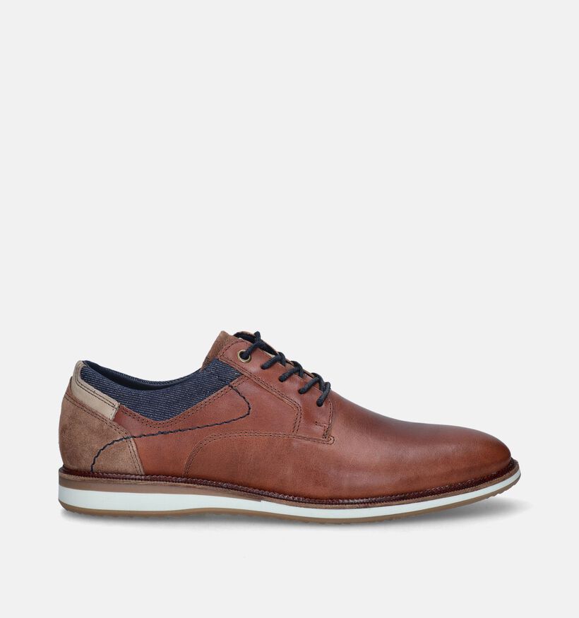 Bufflox Oslo Chaussures à lacets en Cognac pour hommes (353947) - pour semelles orthopédiques