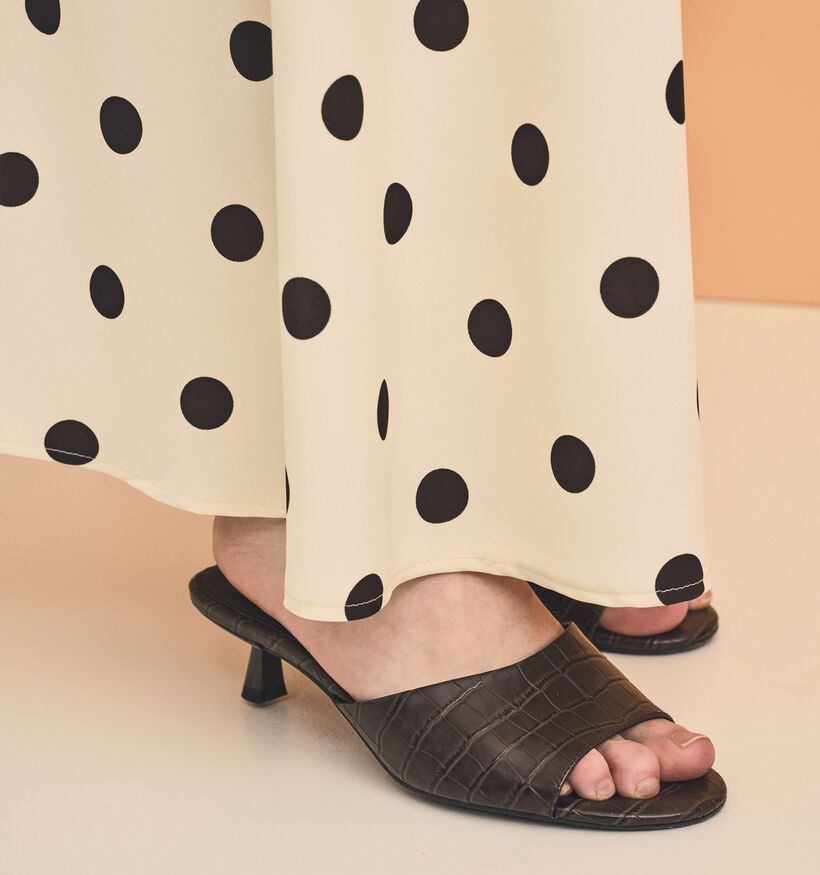 Tamaris Bruine Slippers met hak voor dames (373608)