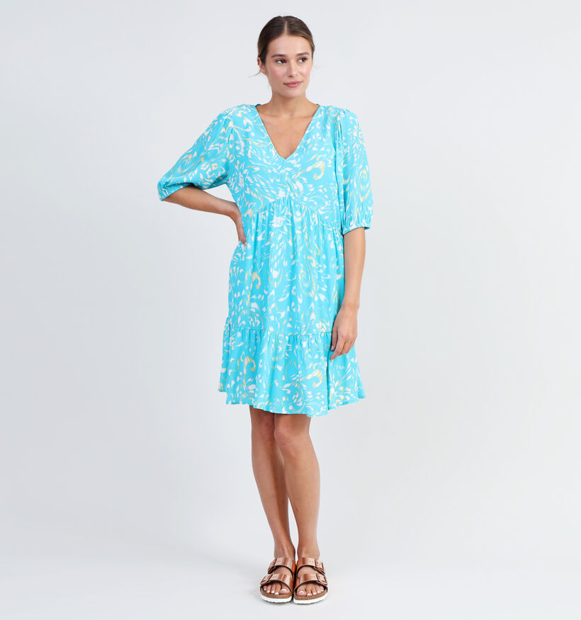 comma casual identity Turquoise Boho Jurk voor dames (327275)