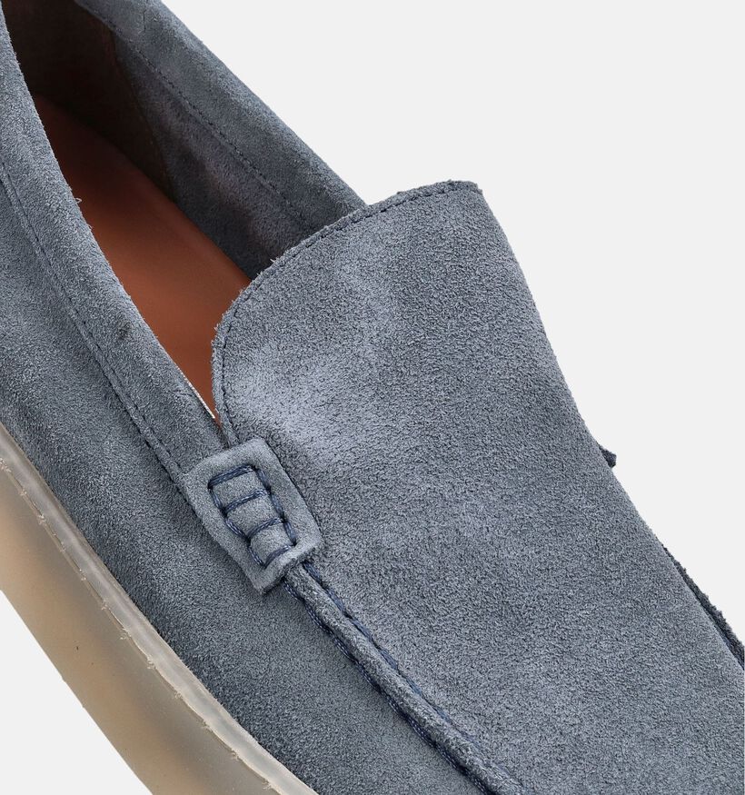 Via Borgo Ramon Mocassins en Bleu pour hommes (373487) - pour semelles orthop&eacute;diques