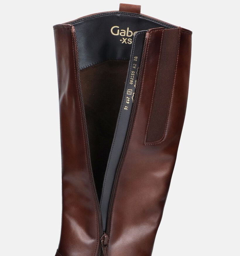 Gabor Cognac Lange laarzen voor dames (347055) - geschikt voor steunzolen