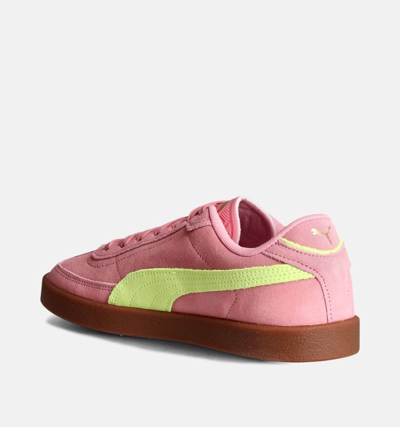Puma Club II Era Baskets en Rose/Jaune pour femmes (359140) - pour semelles orthopédiques