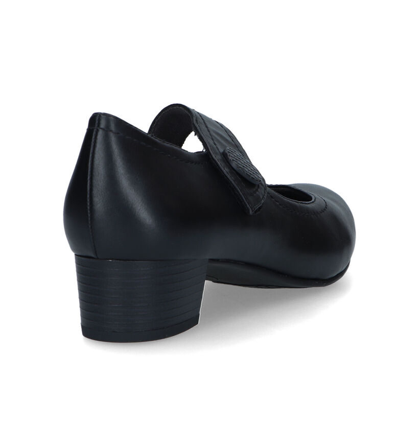Jana Escarpins avec talon bas en Noir pour femmes (333081)