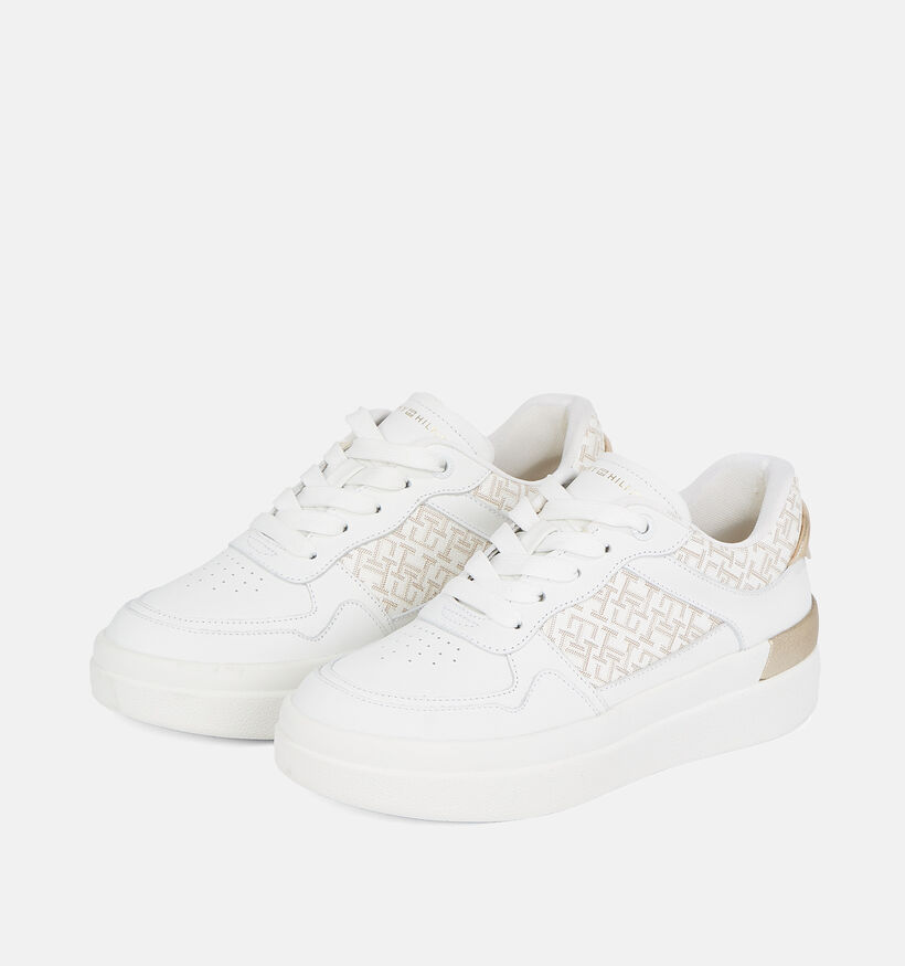 Tommy Hilfiger Lux Court Monogram Witte Sneakers voor dames (349711)