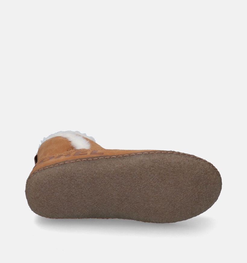 Sorel Nakiska Bootie Pantoufles en Cognac en daim (312422)