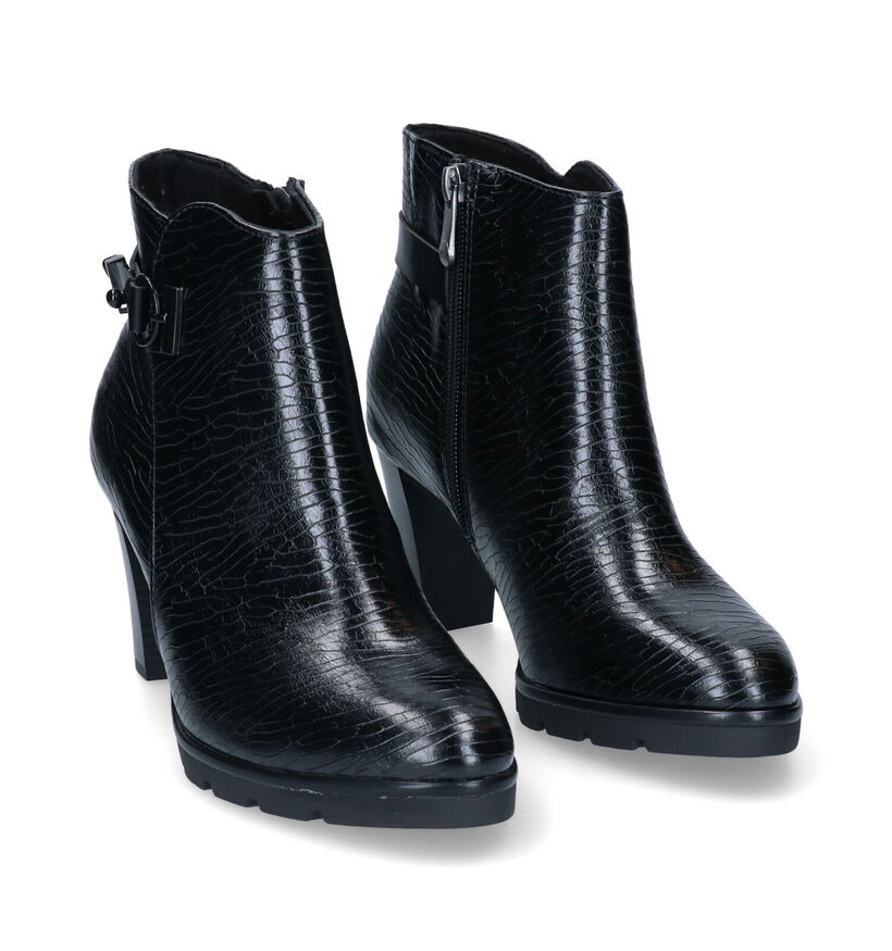 Marco Tozzi Bottines à talons en Noir en simili cuir (296972)