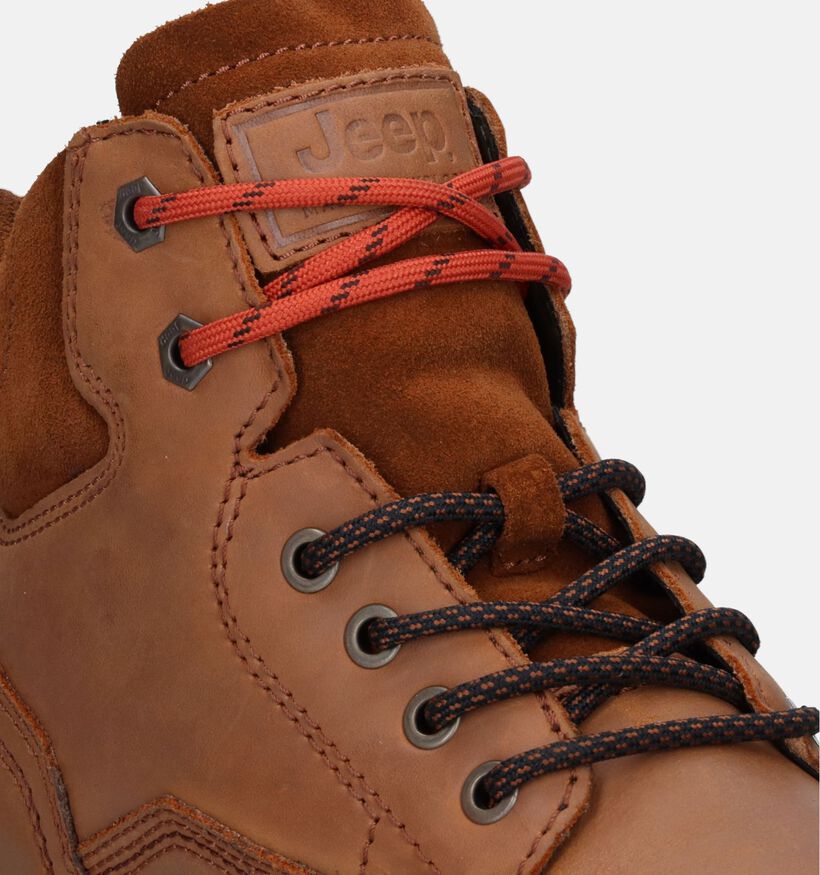 Jeep Willys Bottines en Cognac pour hommes (330969)