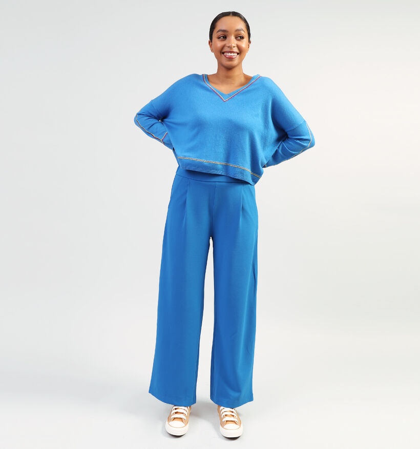 JDY Geggo Pantalon large en Bleu L32 pour femmes (351401)