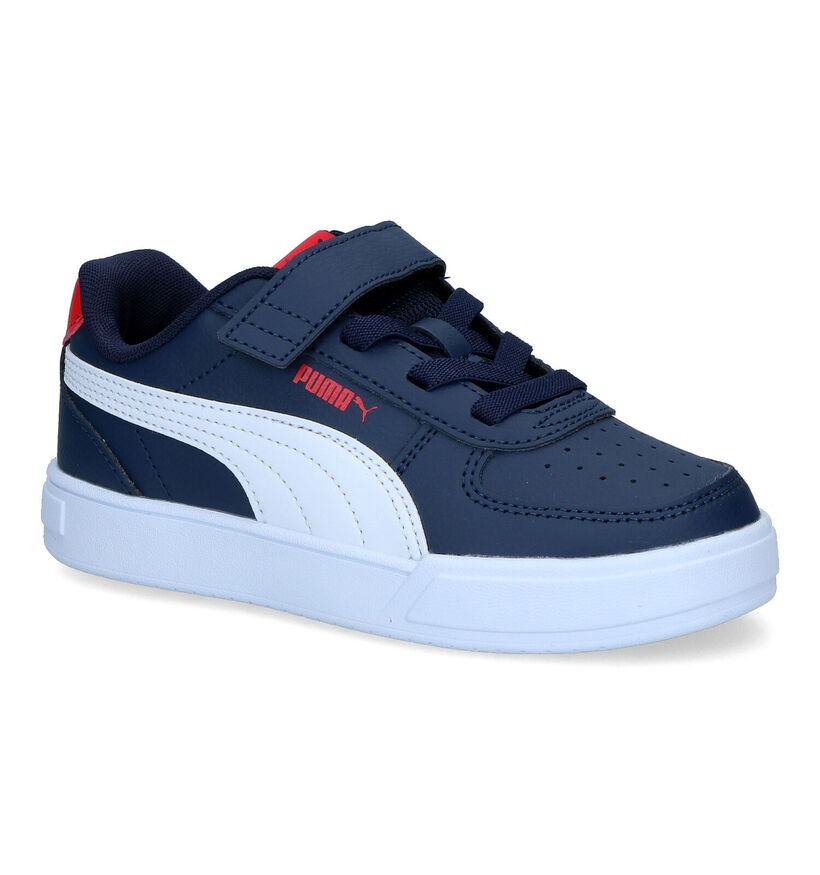 Puma Caven Blauwe Sneakers in kunstleer (318741)