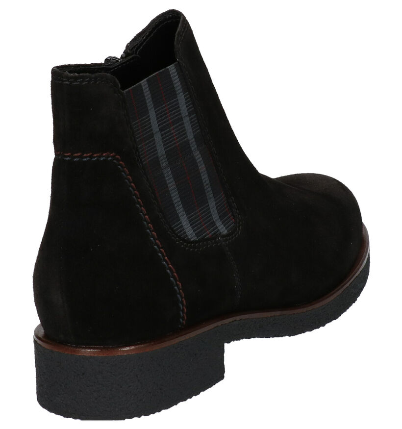 Gabor Zwarte Chelsea Boots in daim (260134)