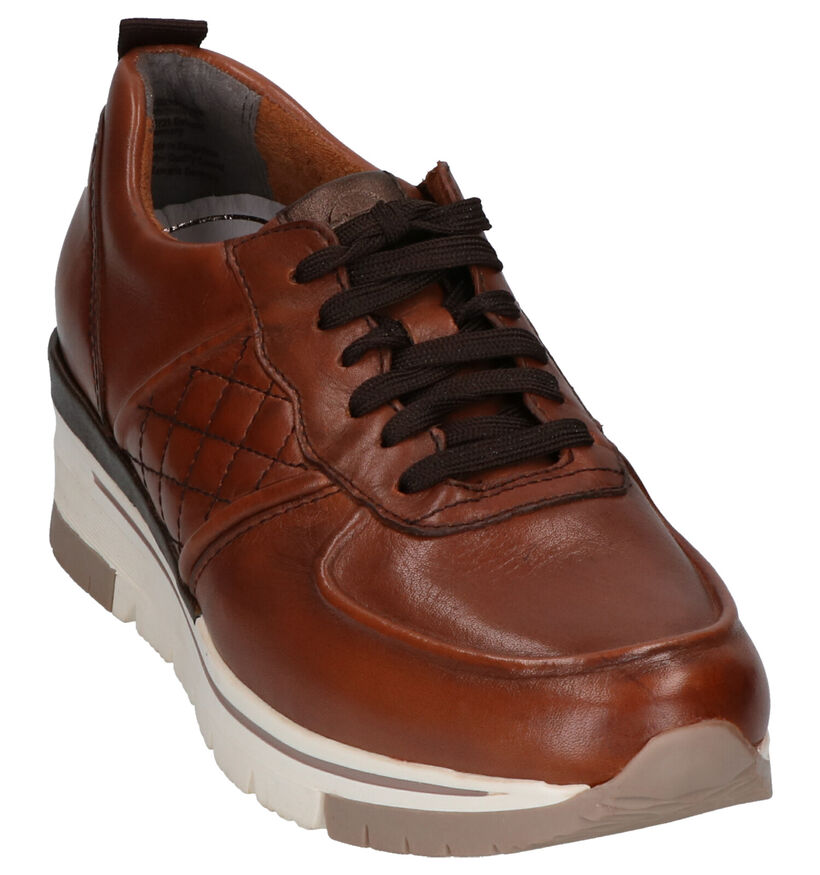 Tamaris Chaussures à lacets en Cognac en cuir (253057)