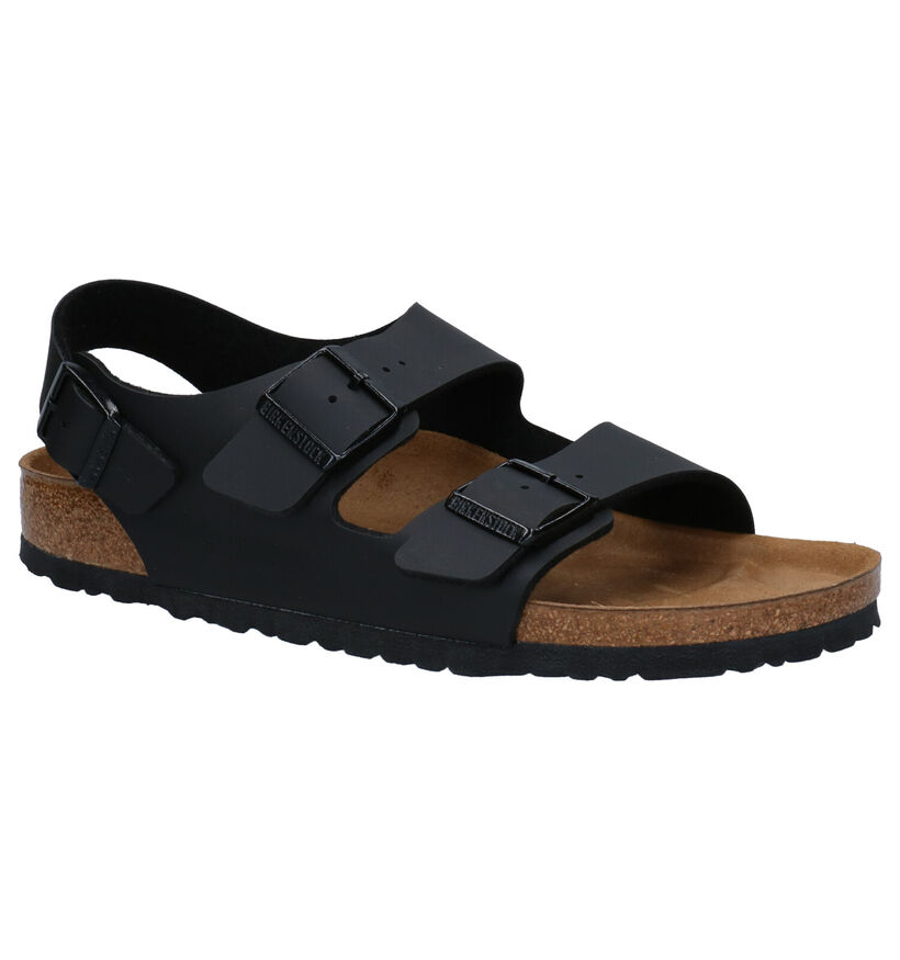 Birkenstock Milano Zwarte Sandalen in kunstleer (305410)