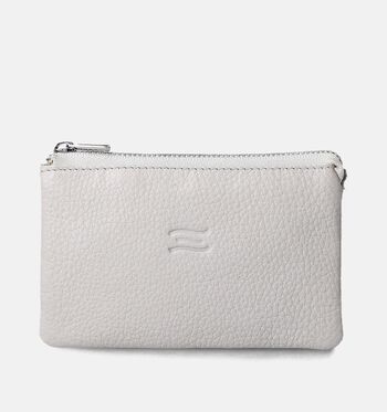 Ritsportemonnee beige