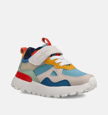 Shoo Pom Sneakers Wit/Blauw/Roze