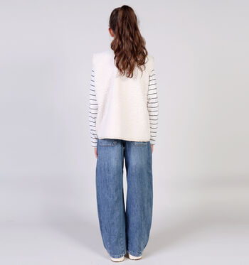 Little David Vesten Beige/Blauw