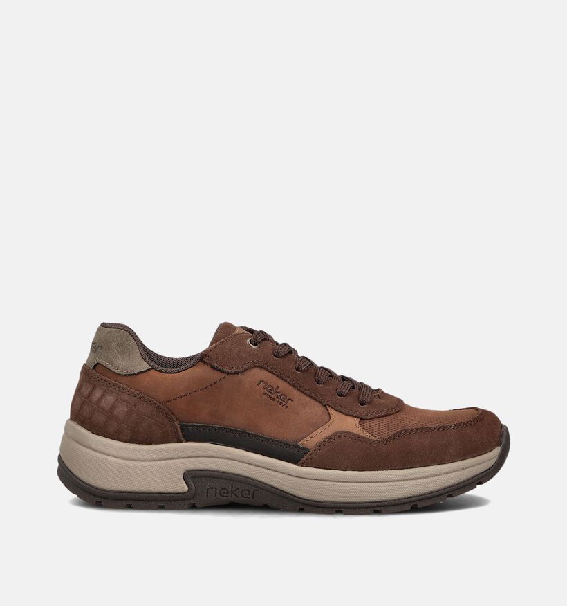 Rieker Bruine Veterschoenen voor heren (360443) - geschikt voor steunzolen