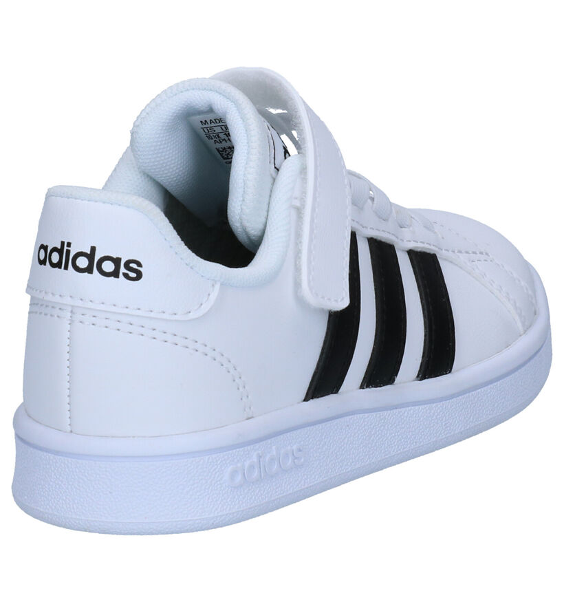 adidas Grand Court C Witte Sneakers voor jongens (318923)