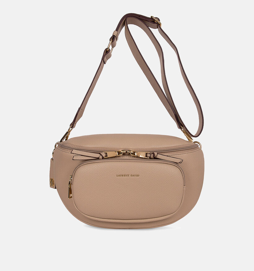 Laurent David Taupe Crossbodytas voor dames (374027)