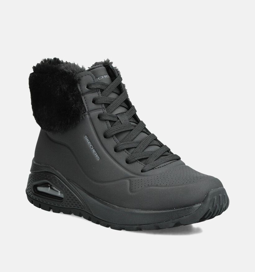 Skechers Uno Rugged Fall Air Zwarte Veterboots voor dames (362111)