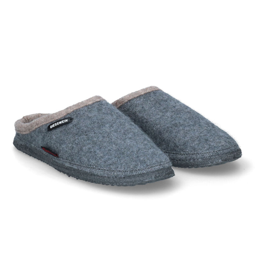 Giesswein Dannheim Pantoufles en Gris en laine (333556)