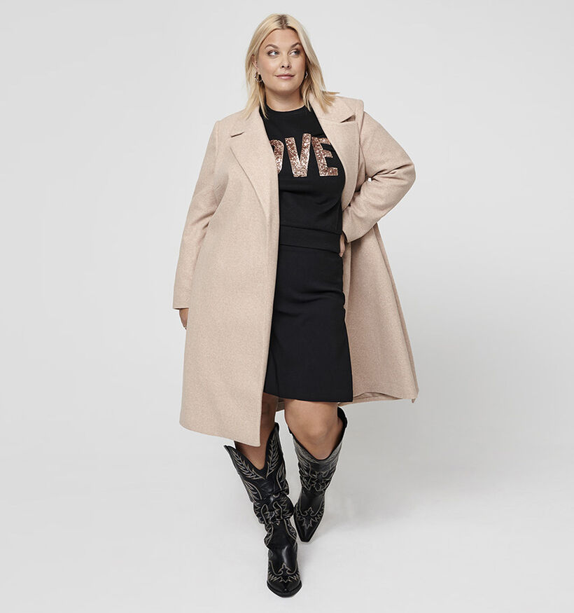 ONLY Carmakoma Alvilda Manteau long en Taupe pour femmes (344222)