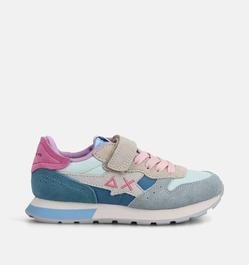 Sun68 Star Girl Mix Blauwe/Roze Sneakers Colorblock voor meisjes (369054) - geschikt voor steunzolen