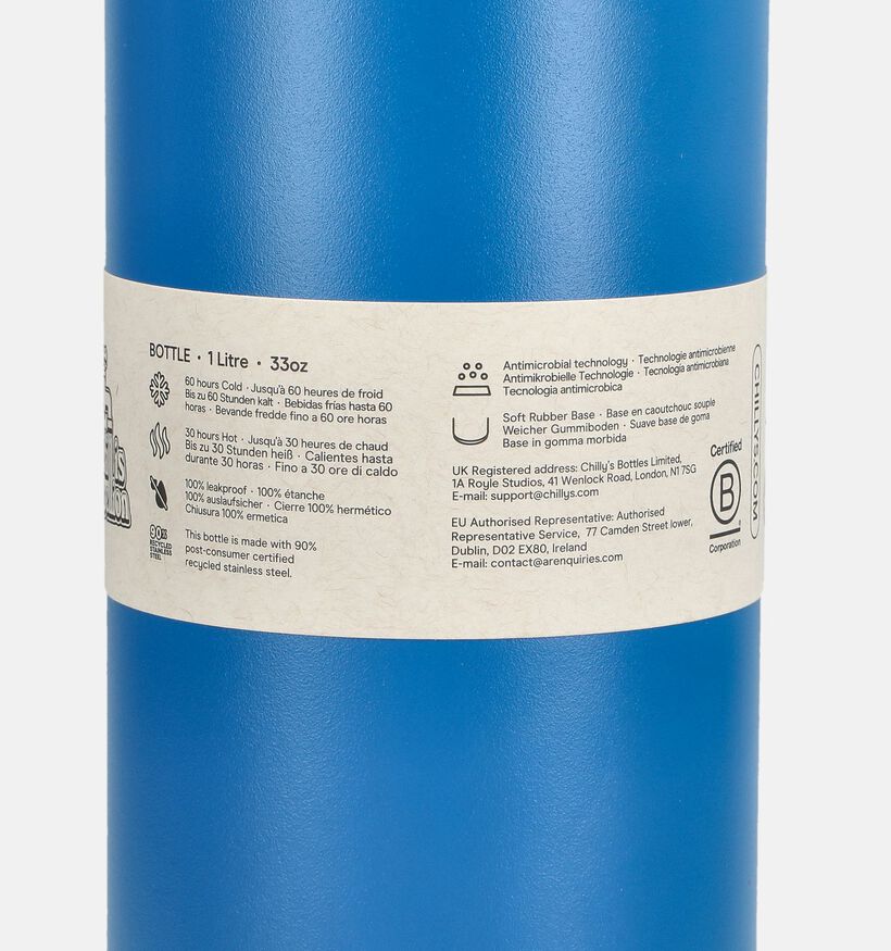 Chilly's Series 3 Blauwe Drinkbus 1000ml voor heren, dames (383659)