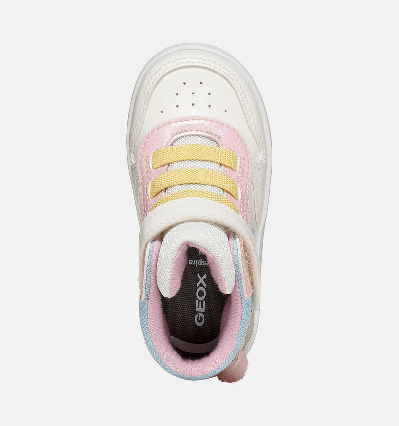 Geox Eclyper Baskets montantes en Blanc pour filles (376252) - pour semelles orthop&eacute;diques