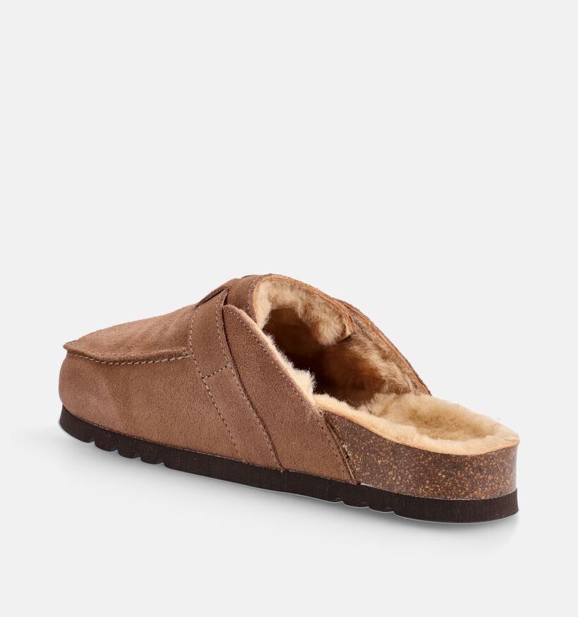 Scholl Dakota Fur Nu-pieds en Taupe pour femmes (380996)