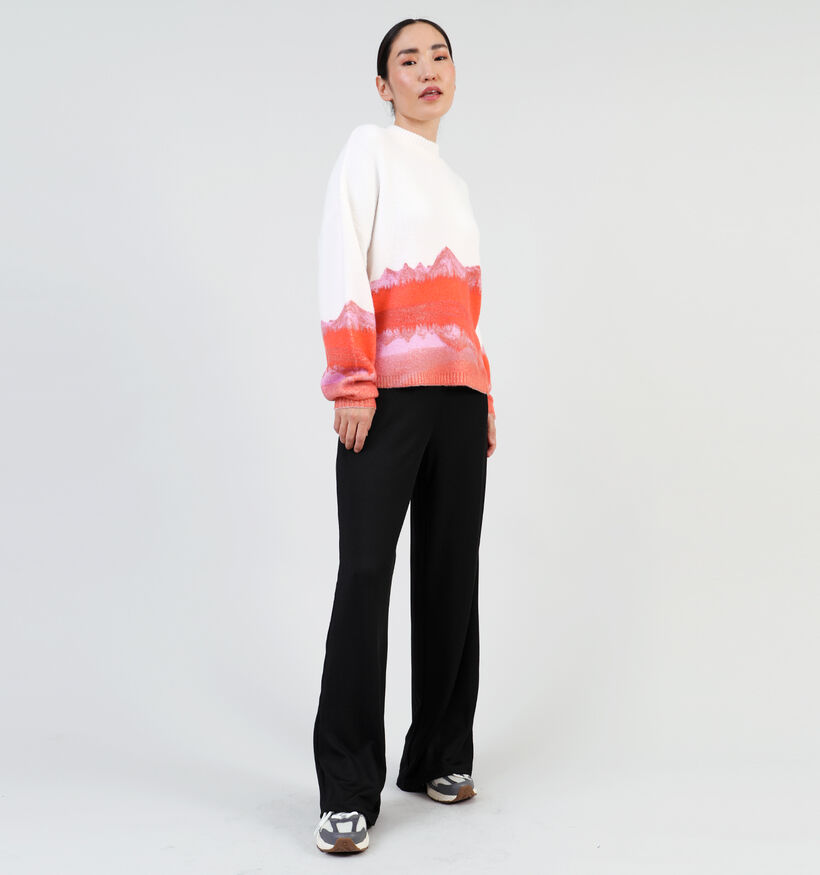 Pieces Nebraska Witte Wollen trui voor dames (359049)