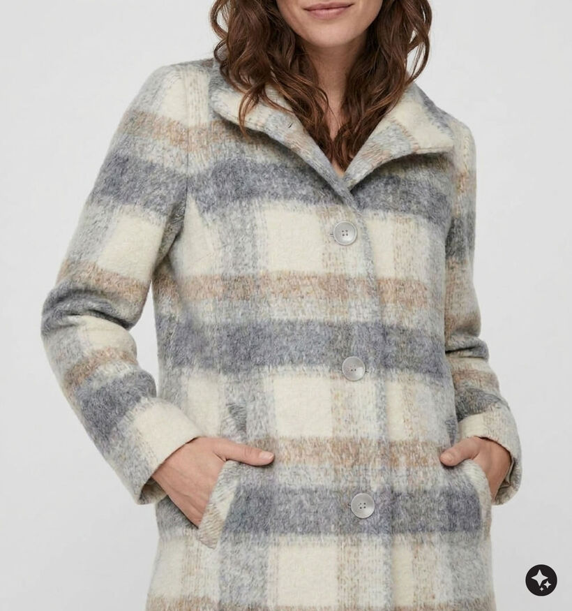 Barbara Lebek Manteau court en Beige/Gris pour femmes (380690)