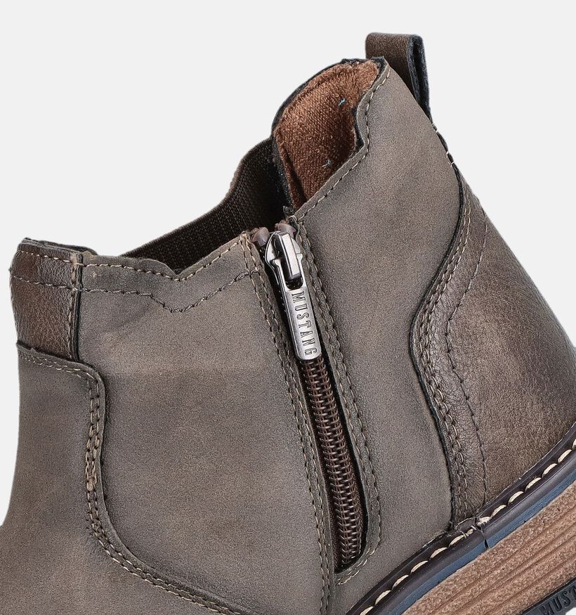 Mustang Donkerbruine Boots Chelsea voor heren (378978)
