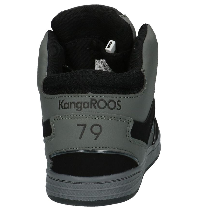 Kangaroos K-Baskled Hoge Skateschoen met Lichtjes Zwart, , pdp