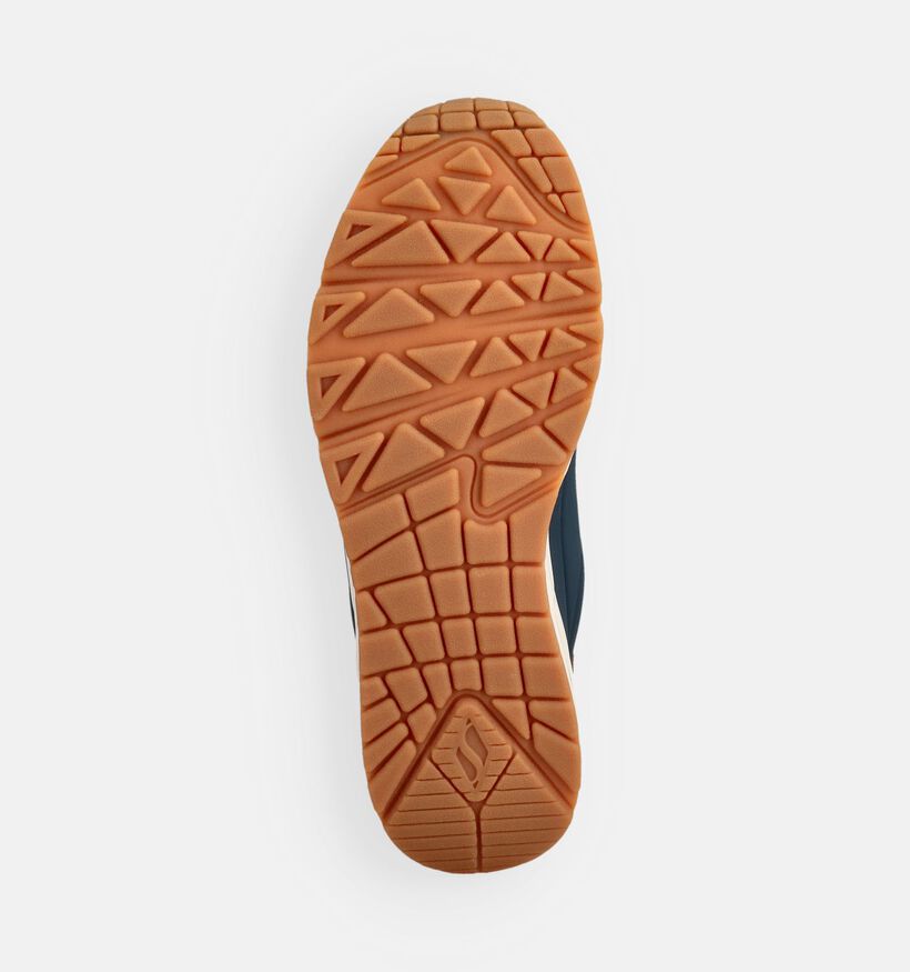 Skechers Uno Suited On Air Baskets basses en Bleu fonc&eacute; pour hommes (375633) - pour semelles orthop&eacute;diques
