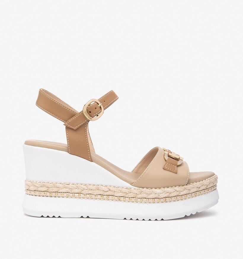 NeroGiardini Beige Sandalen met sleehak voor dames (356028)