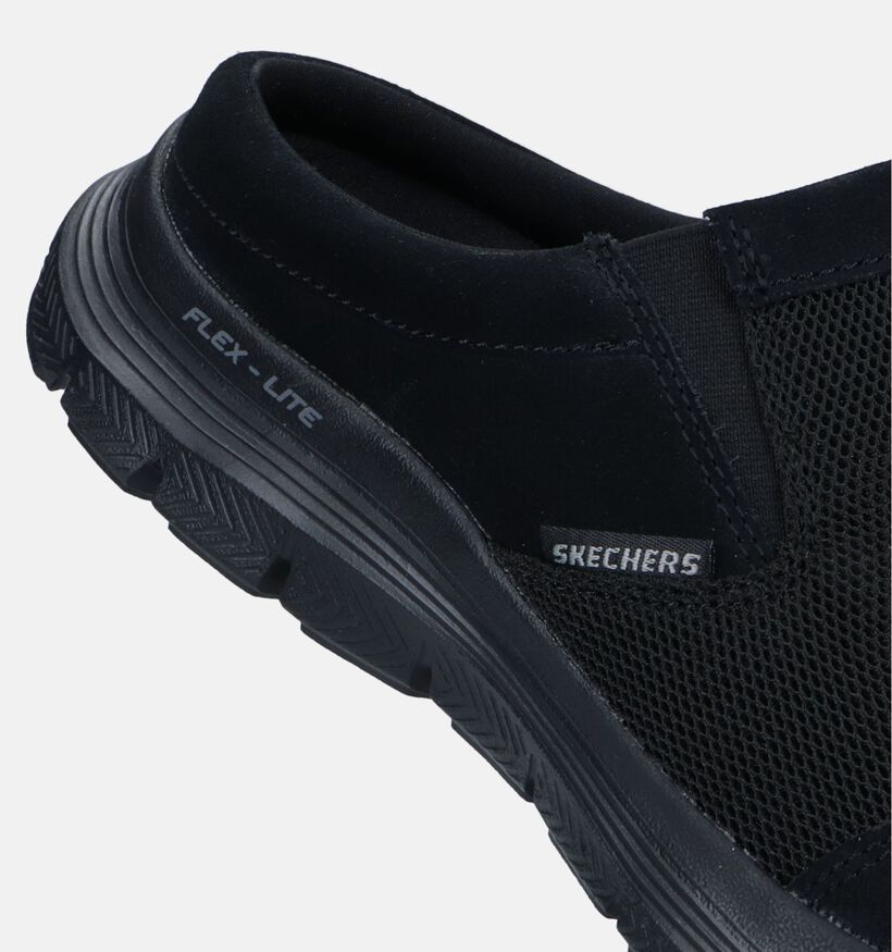 Skechers Flex Advantage 4.0 Zwarte Instappers voor heren (328064) - geschikt voor steunzolen