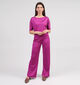 Expresso Paarse Wijde broek voor dames (356859)