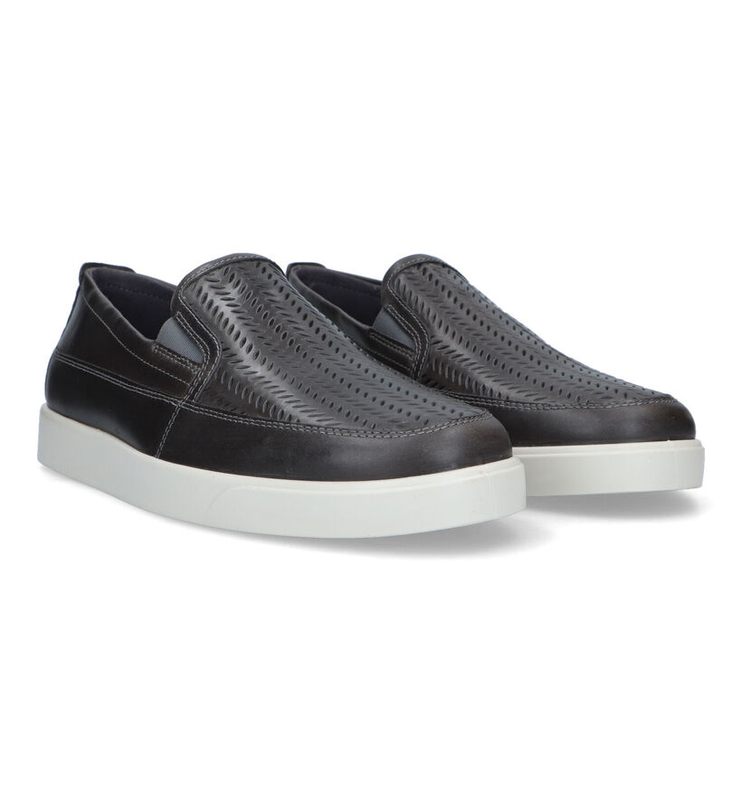 ECCO Street Lite M Chaussures à enfiler en Cognac pour hommes (321461) - pour semelles orthopédiques