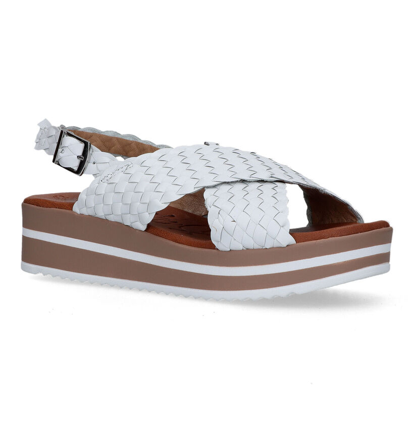 Oh My Sandals Sandales compensées en Blanc pour femmes (340080)