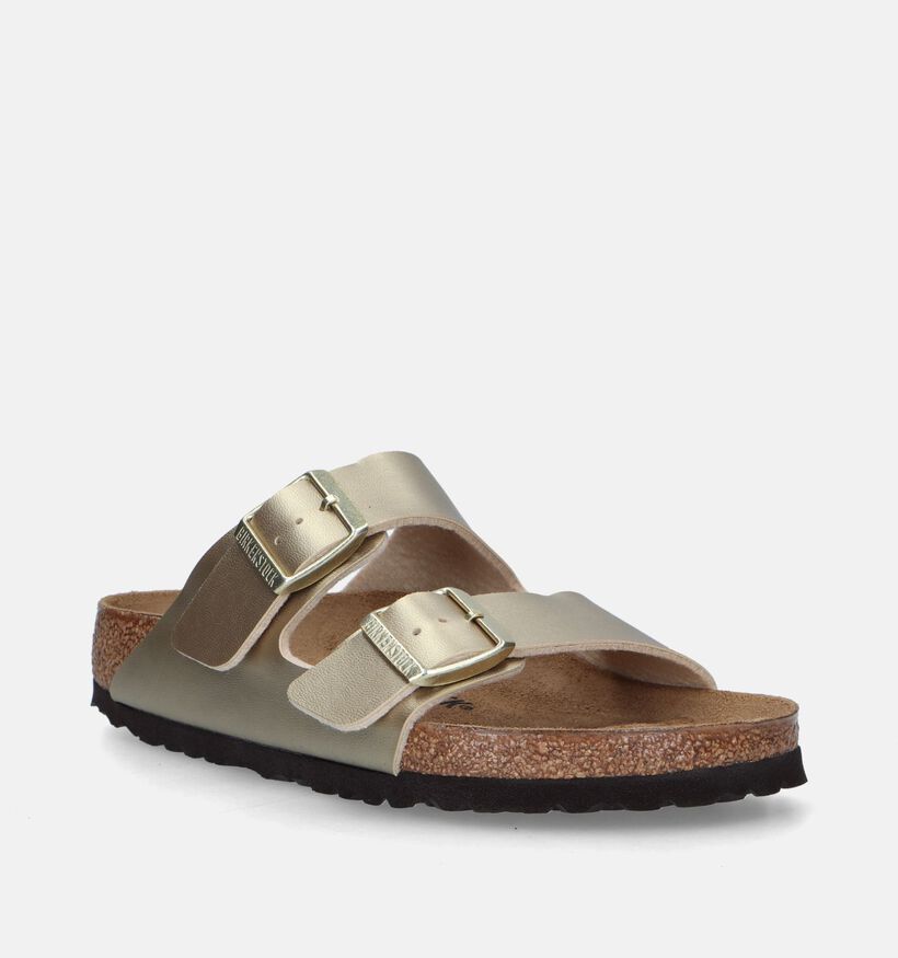 Birkenstock Arizona Birko Flor Nu-pieds en Or pour femmes (337975)