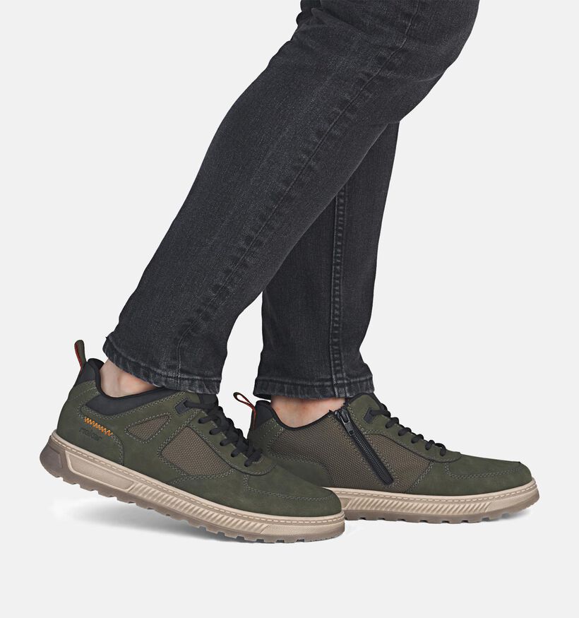 Rieker Baskets en Vert kaki pour hommes (360461)