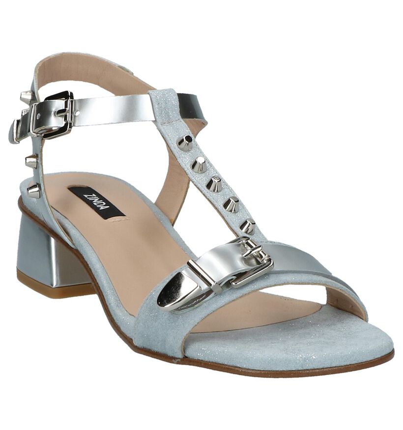 Zilveren Geklede Sandalen Zinda in leer (220245)