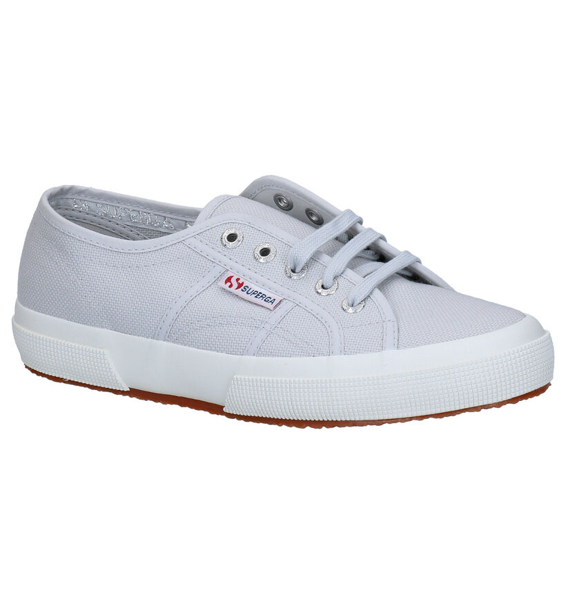 Superga Grijze Sneakers in stof (284295)