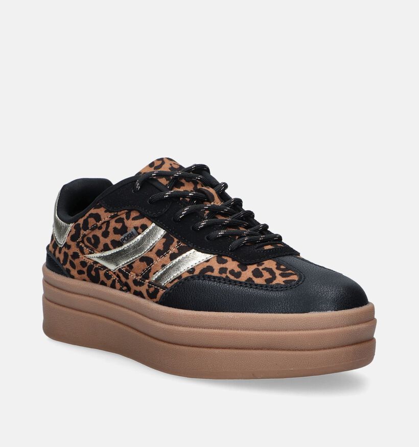 Posh by Poelman Zwarte Plateau sneakers voor dames (347774) - geschikt voor steunzolen