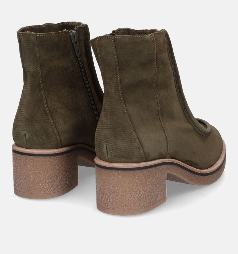 Softwaves Bottines à talons en Vert kaki pour femmes (316724) - pour semelles orthopédiques