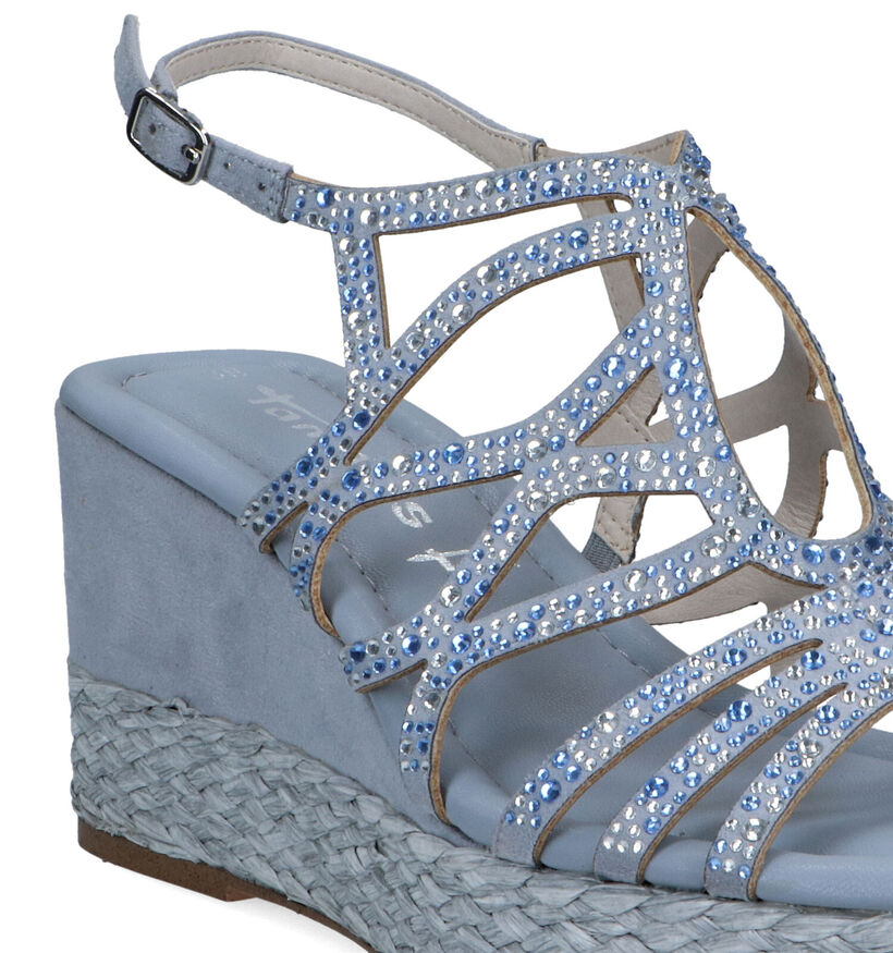 Tamaris Blauwe Sandalen met sleehak voor dames (325584)