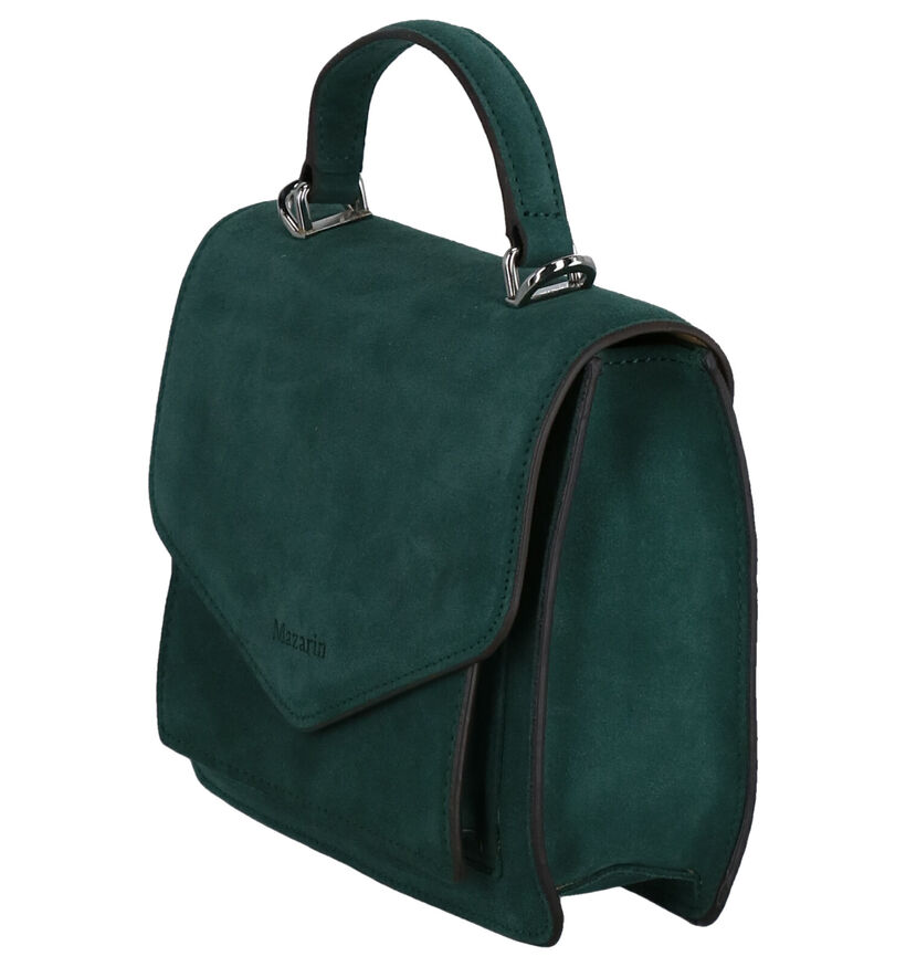 Mazarin Sac porté croisé en Vert foncé en daim (256872)