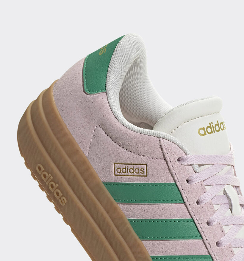 adidas VL Court Bold Baskets en Rose/Vert pour femmes (365348) - pour semelles orthopédiques