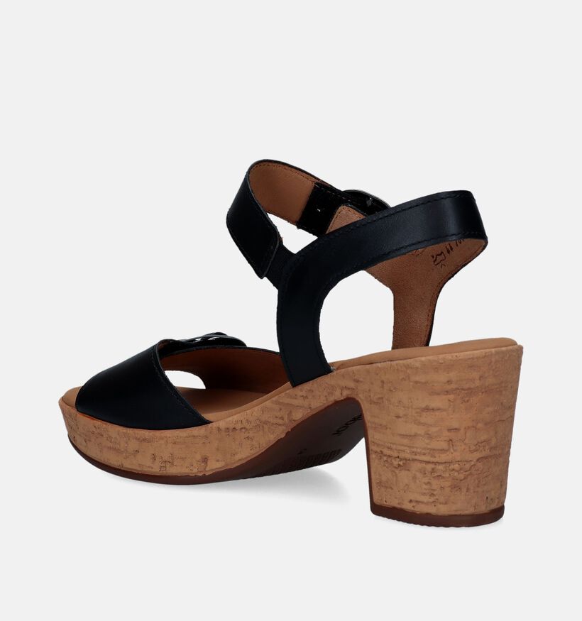 Gabor Best Fitting Zwarte Sandalen Met Blokhak voor dames (339339)